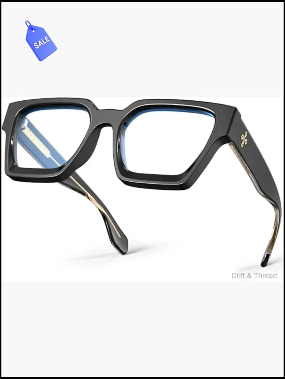 TR90 Square Blue Light Filter Glasses Anti Glare Computer UV Protection